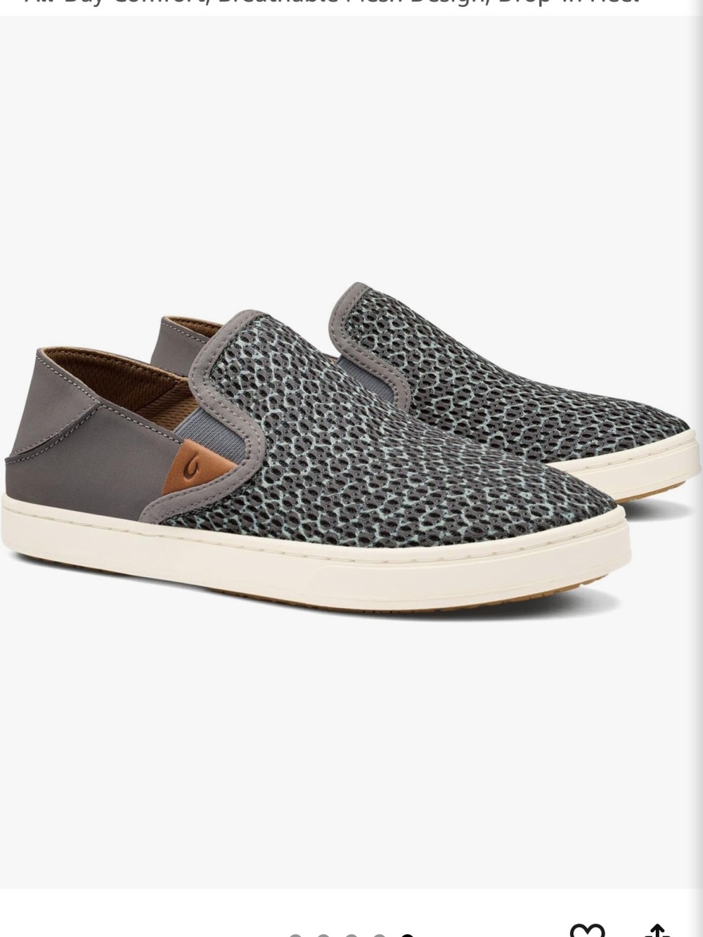 OluKai Women's Pehuea Pa'i Slip-On Sneakers, Lightweight Shoes